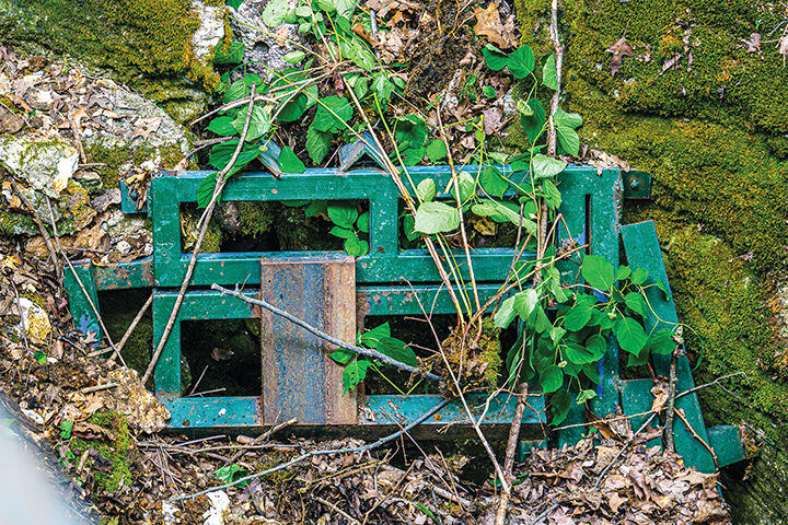 The original gate to the cave at Pleasant Valley Nature Preserve in High Ridge was installed in 1992.